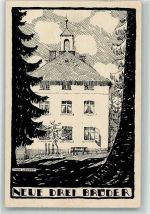 09496 O9340 Marienberg , Erzgeb Künstlerkarte sign. Leugert Landheim der Chemnitzer Reformschule