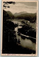 87629 W8958 Füssen 1928 Foto AK Schwimmbad Faulenbach