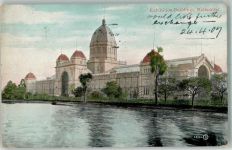 Melbourne 1909 Foto AK Ausstellung- Gebäude Australien