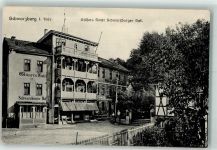 07427 O6825 Schwarzburg Foto AK Hotel Gläser