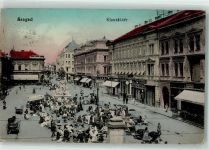 Szeged Szegedin 1917 - Klauzal-ter Marktszene Litfaßsäule