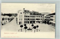 83410 W8229 Laufen , Salzach Foto AK Geschäft Denkmal Säule Stadtplatz