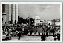 Paris Weltausstellung Deutscher Pavillion Stadt mit Hakenkreuz 1937 Foto AK