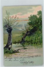 Flußlandschaft 1904 AK Natur Prägedruck