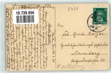 92637 W8480 Weiden , Oberpf 1928 Gebrauchsspuren Oberrealschule Mittelbug
