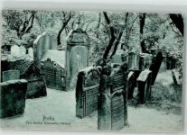 Prag Praha Grabmalgruppe Photochrom Nr. 49 Jüdischer Friedhof