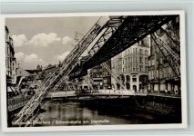 W5600 Elberfeld am Islandufer Foto 1947 AK Schwebebahn