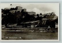 W5400 Ehrenbreitstein Burg mit Hakenkreuzfahne AK WK II Stadt mit Hakenkreuz Foto AK