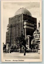 W3000 Hannover Anzeiger Hochhaus , Litfaßsäule AK Architektur 1951 Foto AK