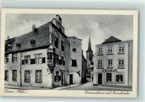 52349 W5160 Düren , Rheinl Kupfertiefdruck Gewandhaus mit Annakirche Friseur