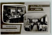72270 W7292 Huzenbach - Gasthaus Pension Zur Krone Innenaufnahmen Gastraum 2-Bildaufnahme