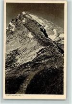 W8243 Ramsau b. Berchtesgaden Watzmann mit Watzmannhaus der Alpenvereinssektion München Berghütte