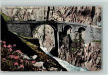 Schöllenen Gotthardstrasse Teufelsbrücke Brücke