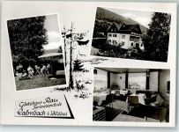 75323 W7547 Calmbach - Gästehaus Rau Innenaufnahme Gastraum Garten 3-Bildaufnahme