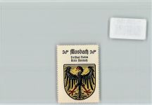 74821 W6950 Mosbach , Baden - Vignette Wappen Kaffee Hag ca 1920-1940