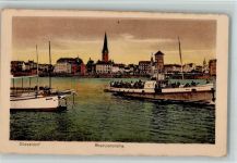 W4000 Düsseldorf Rheinfähre 1922 AK Fähre
