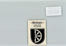 74747 W6963 Merchingen , Baden - Vignette Wappen Kaffee Hag ca 1920-1940