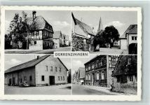 74336 W7124 Dürrenzimmern , Württ - Ortsansichten Kirche VW-Käfer 4-Bildaufnahme
