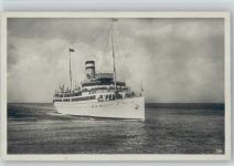 Hapag Schiff Cobra - 1929 Bordstempel Foto AK Seebäderschiff