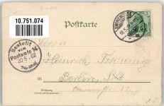 17375 O2111 Ahlbeck 1902 Gebrauchsspuren Lithographie Seesteg bei Nacht