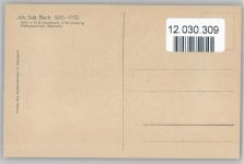 Joh. Seb. Bach mit einem Notenblatt Bach, J. S.