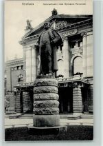 Oslo Kristiania - Nationaltheatret med Björnsons Monument