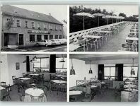 67316 W6719 Carlsberg , Pfalz - Hotel Gaststätte Paradies Terrasse Innenaufnahmen Gastraum 4-Bildaufnahme