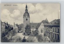 32756 W4930 Detmold - Marktplatz Donop-Brunnen ref. Kirche Rathaus, ex Sammlung Busse