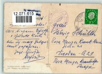 Schiff Bunte Kuh und Wappen von Hamburg 1961 AK Seebäderschiff