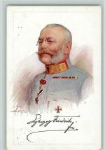 Erzh. Friedrich in Uniform 1915 AK Adel Österreich Künstlerkarte