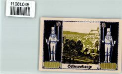 08289 O9412 Schneeberg , Erzgeb - Notgeldschein 50 Pfennig Wappen Schneeberg
