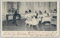 Tanzlehrer mit den Frauen in der Biedermeierzeit Tanz 1909