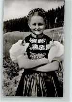 Schwarzwaldmädel ca 1960 AK Trachten Schwarzwald