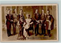 Unsere Kaiserin mit ihren Söhne in Uniformen, Nr. 7124 Liersch Adel Preußen