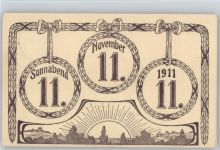 11.11.11. gelaufen Datumskarte