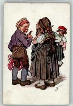 Künstlerkarte Nr. 10 Schwarzwald Trachten Beithan, E. Künstlerkarte