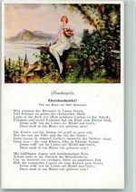 Rheinlandmädel Musik Ostermann- Rheinlieder Nr. 24 F AK Gemälde von Volkhofen jr. Liederkarte Künstlerkarte