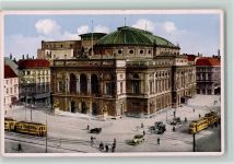 Kobenhavn, Theater - Straßenbahnen ca 1935 AK Theater