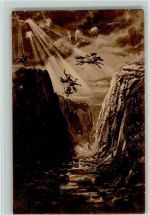 Die Sage der Rosstrappe - Bodo stürzte in den Bergstrom Sage