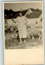 Schäferin Foto ca 1955 AK Berufe Schaf