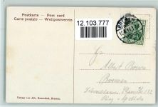 Dampfer Bremen mit Fahne schwarz-weiß-rot AK Norddeutscher Lloyd 1910