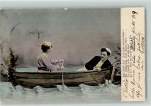 Serie: Eine lustige Kahnpartie 1903 AK Rudern Ruderboot