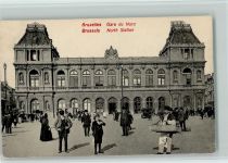 Bruxelles Gare du Nord , Mann mit einem Bauchladen ca 1915 AK Bahnhof