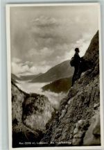 Rax - Loswand am Quartettsteig ca 1938 Foto AK Bergsteiger