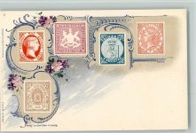 Nr. 9 Verlag Enke -versch. Marken ca 1900 AK Briefmarkenabbildung