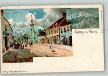 3571 Gars am Kamp 1898 Lithographie / Künstlerkarte Gruss aus - Kunmstanstalt Stücker