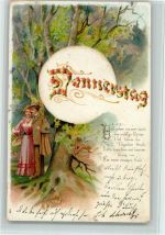 Donnerstag - Liebespaar AK Tag 1905 Prägedruck