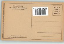 Eduard Mörike - Bildnisse deutscher Dichter Schriftsteller Künstlerkarte