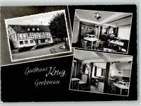 36323 W6325 Grebenau , Hess - Gasthaus Krug Innenaufnahmen Gastraum 3-Bidlaufnahme