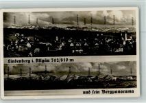 88161 W8998 Lindenberg i. Allgäu 1941 - Ortsansicht und Bergpanorama